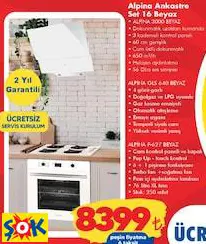 ALPİNA ANKASTRE SET 16 BEYAZ